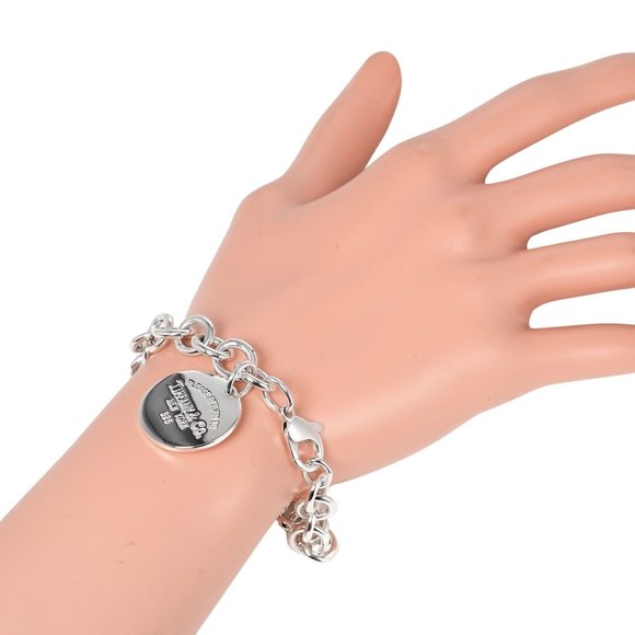 TIFFANY&Co. Return to Round Tag Bracelet Silver 925 Approx. 36.33g - Picture 2 of 6